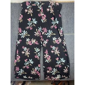 Torrid Wide Leg Stretch Challis High Rise Pants Orchid Gardens Floral Size 4R